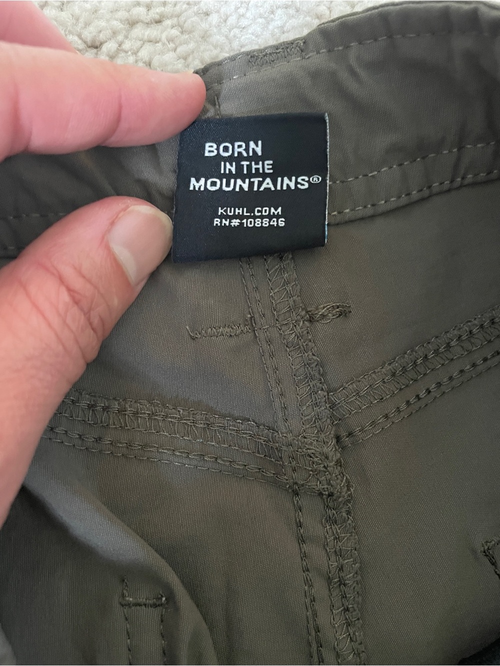 KUHL Men's Olive Cargo Pants